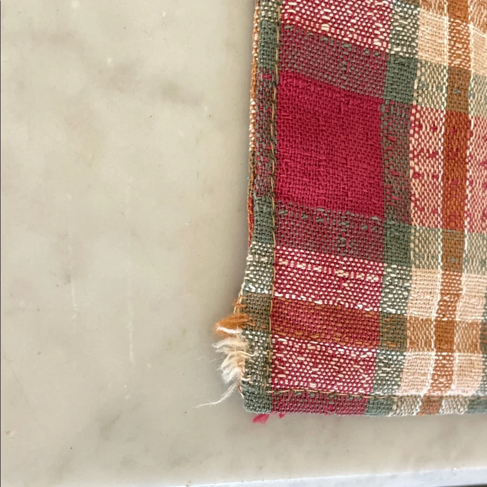 LONGABERGER Orchard Park Plaid Festive Red and Green Place Mats (2)